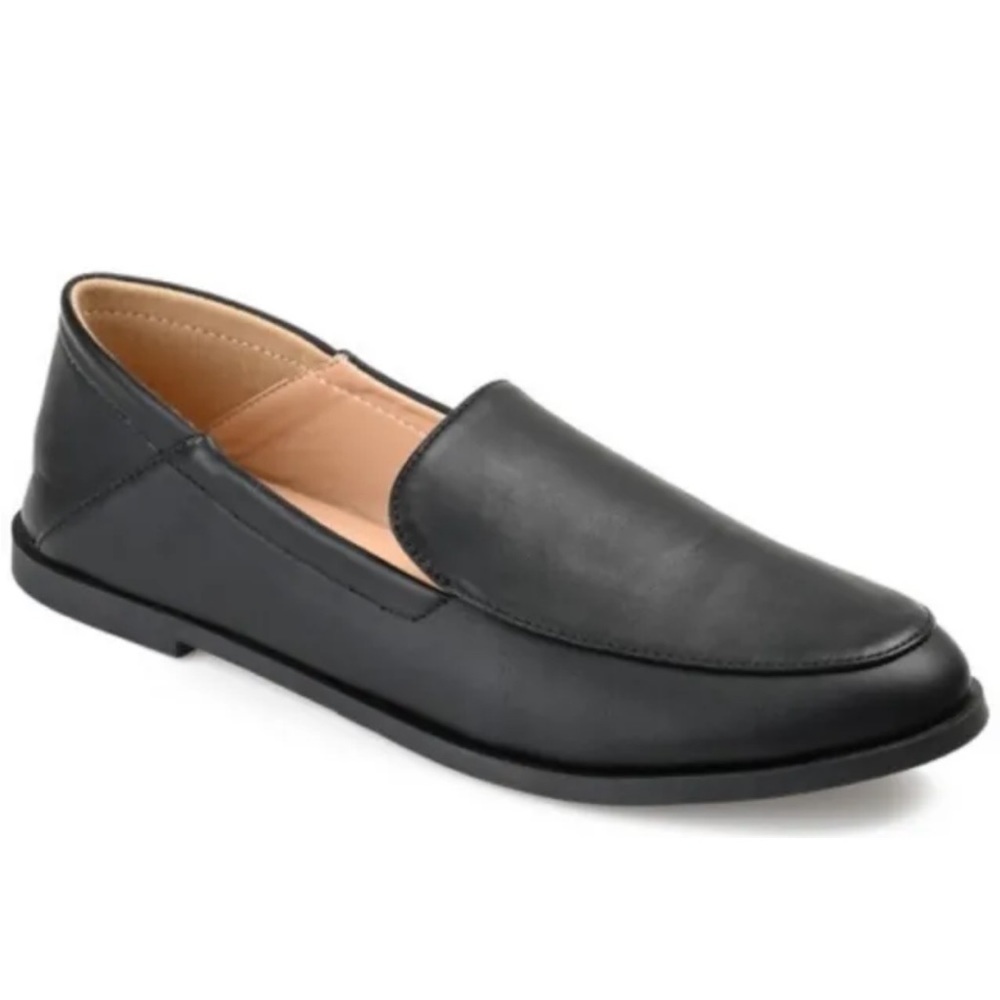 Journee Collection Corinne Black Slip on Loafer Shoe Size 8